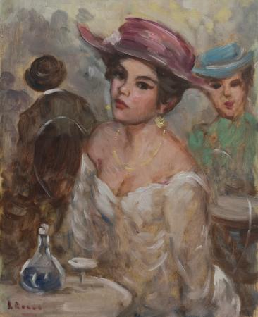 Quadro di Luigi Di Rocco Figura - olio tavola 